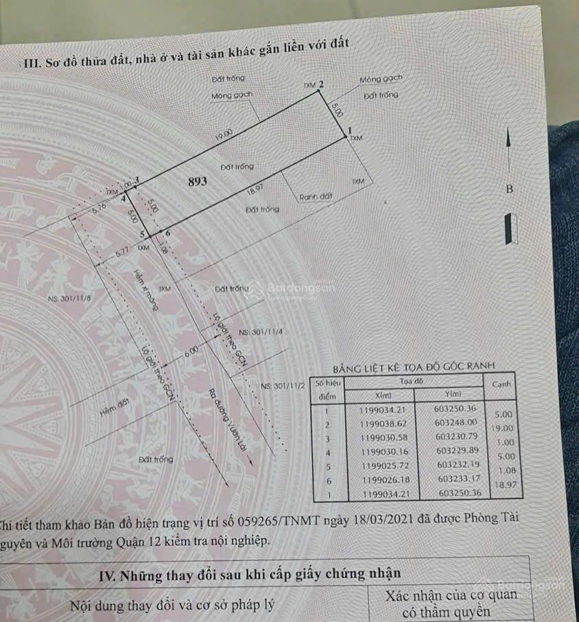 Bán lô đất 1 sẹc hẻm 301 5x20m hẻm 6m cách cầu sắt apđ 500m giá chỉ 7,25 tỷ