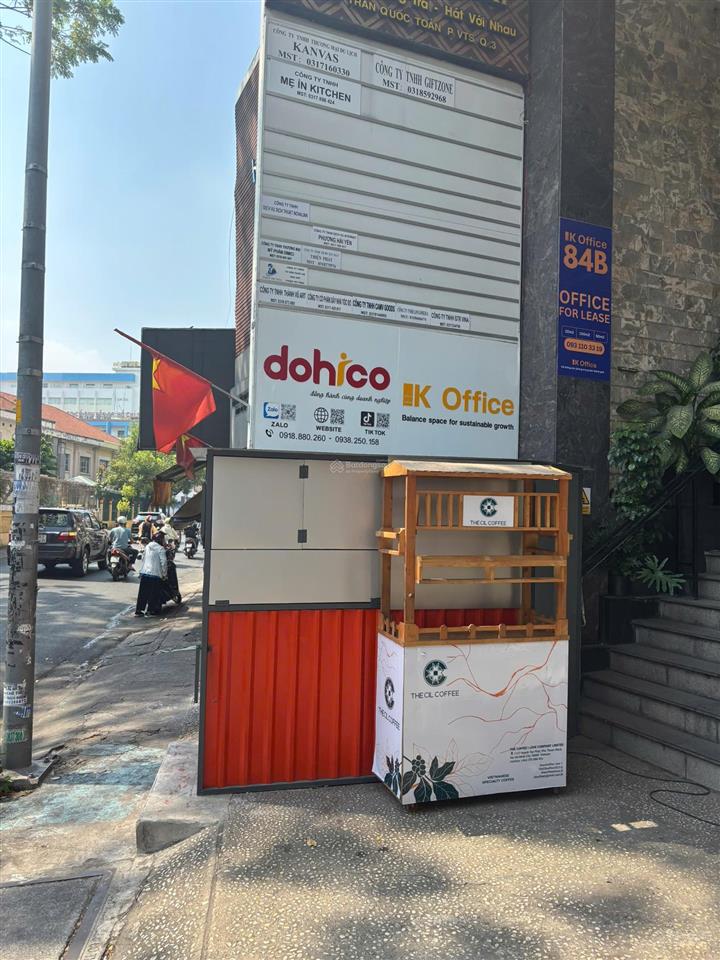 Chính chủ kiot cafe  tòa văn phòng  trần quốc toản q3