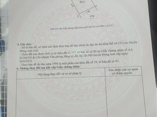 Chính chủ bán đất cổ loa, đông anh, 80m, mặt tiền 8m. anh em mg có khách bán giúp.