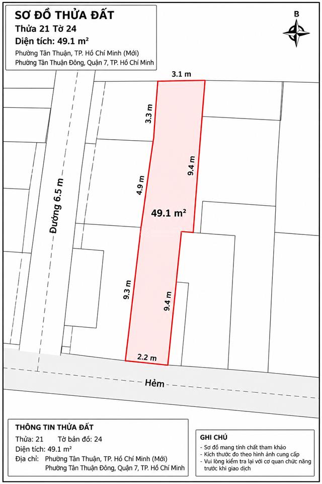 Chính chủ bán nhà giá đất p. tân thuận, tp.hcm