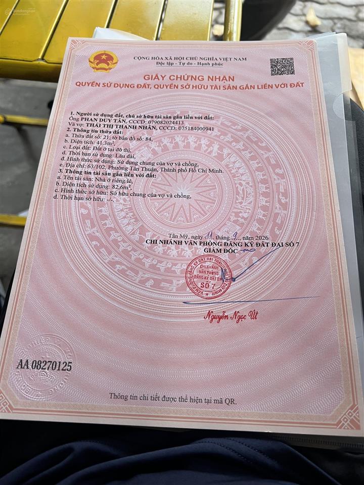 Chính chủ bán nhà giá đất p. tân thuận, tp.hcm