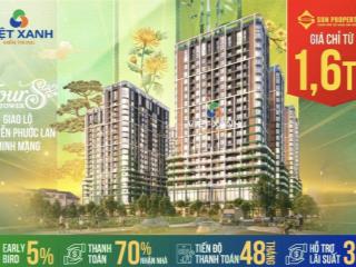 1,77 tỷ (100%) sở hữu căn hộ studio view sông, biển, pháo hoa  tt 70% nhận nhà  sun fours tower