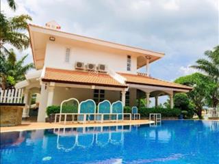 Bán biệt thự mũi né domain dt 450m2 1 trệt 1 lầu gồm 4pn, đầy đủ tiện ích, có hồ bơi, giá 14 tỷ
