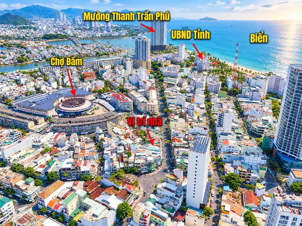 Bán nhà 100m2 mặt phố tại đường phan bội châu, thành phố nha trang, ngay cổng chợ đầm, gần biển