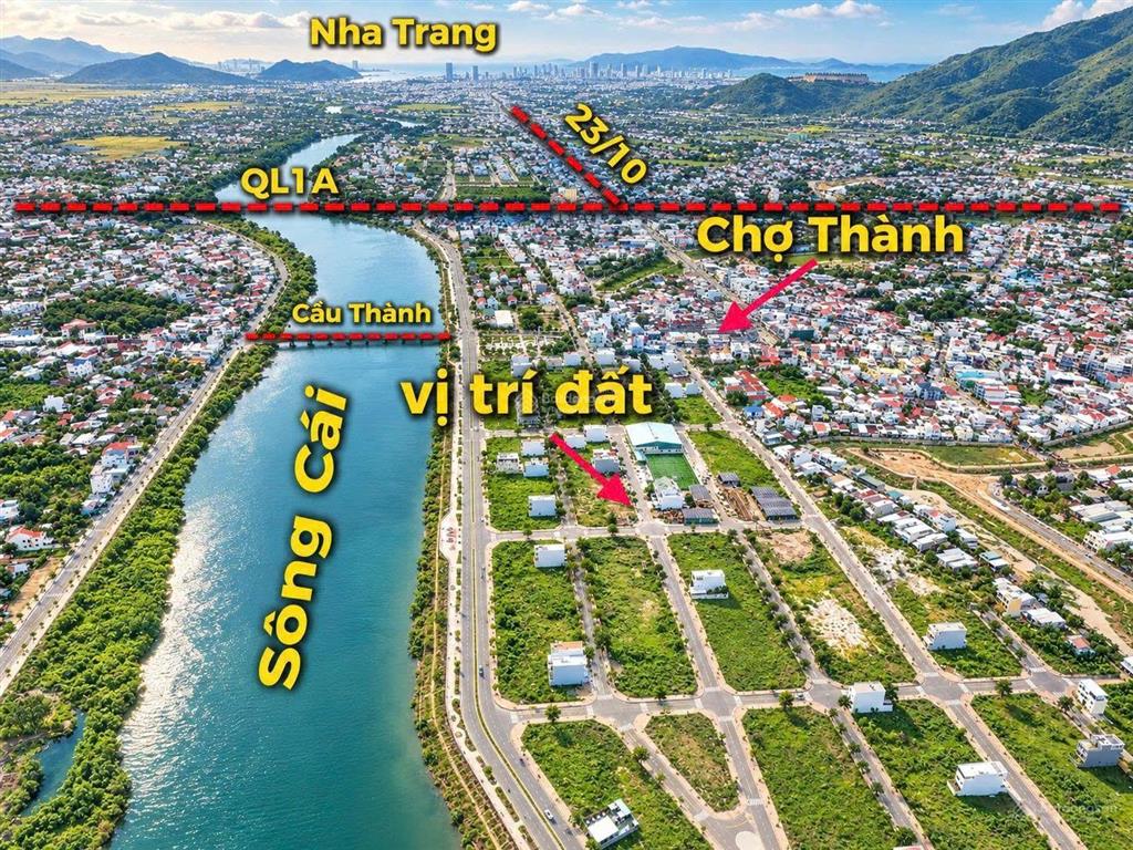 Bán đất đường võ thị sáu khu đô thị nam sông cái, đối diện sân bóng, sân pickle ball giá tốt