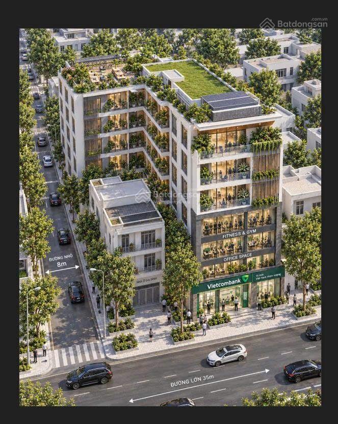 Bán đất xây tòa căn hộ, tòa nhà văn phòng, 555m2 có 2 mặt tiền đường 35m và 8m full thổ cư