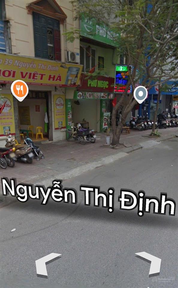 Mặt phố nguyễn thị định 56m2 giá trị đáng chú ý nằm ở mặt tiền 6,3m  vỉa hè đá bóng