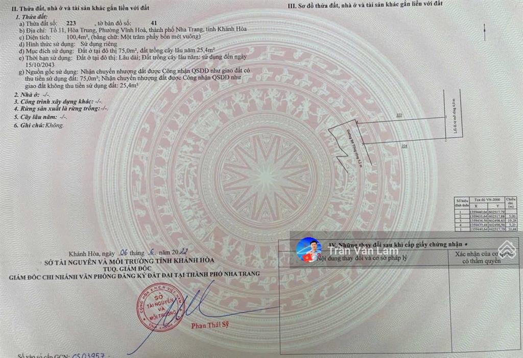 Quá rẻ  bán lô đất đẹp 2 mặt hẻm ô tô nguyễn chích p. bắc nha trang