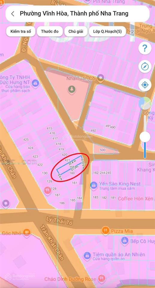 Chỉ 49,5 tr/m2 giá tham khảo tốt trong khu vực hòn xện sát công viên lý thái tổ bắc nha trang