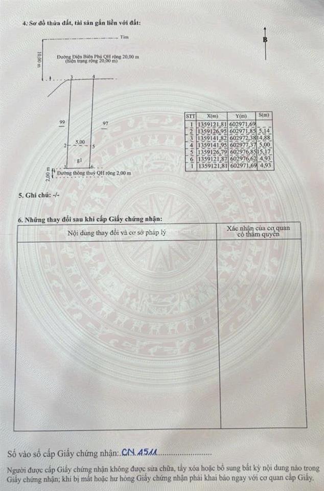 Chỉ 12,5 tỷ  bán đất mặt tiền điện biên phủ vĩnh hòa, bắc nha trang