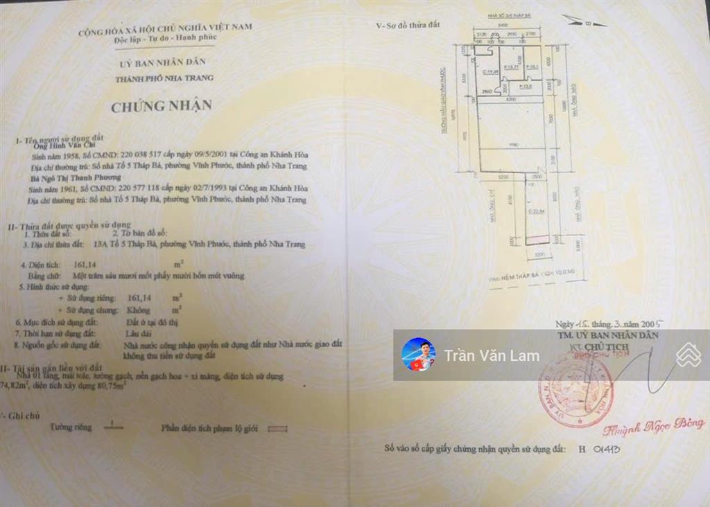 Bán đất sát đường 2/4 gần tháp bà ponagar giá cực tốt  chỉ 46tr/m2