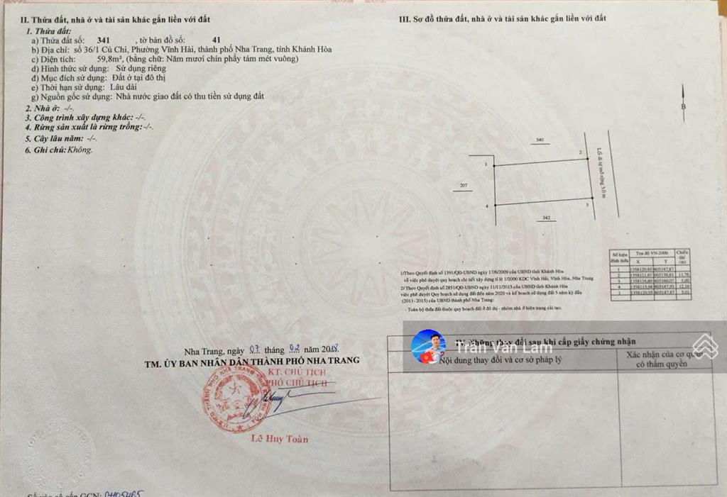 Bán đất gần biển hòn chồng  chỉ 250m ra biển  giá bán nhanh chỉ 3,56 tỷ