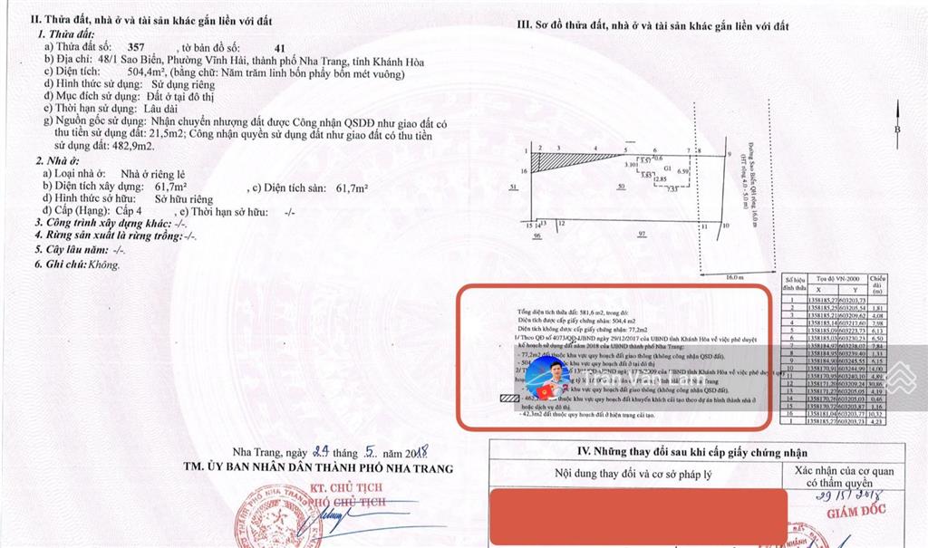 Bán đất mặt tiền rộng 14m  đường sao biển  phường bắc nha trang, cách biển chỉ 100 m