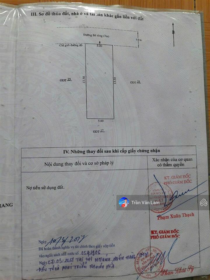 Lô đất đẹp ngang 5m hiếm có tại khu đông mương, tđc hòn xện, bắc nha trang