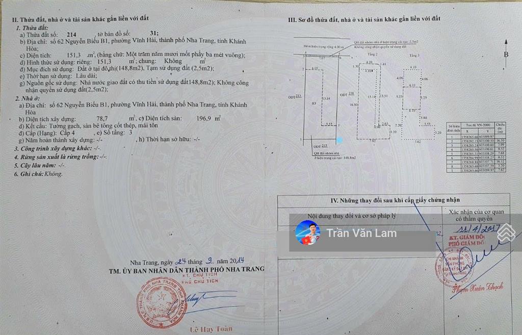 Nhà 3,5 tầng ngang 7,6m sát bãi tắm biển hòn chồng  ngang 7,6m thông thoáng