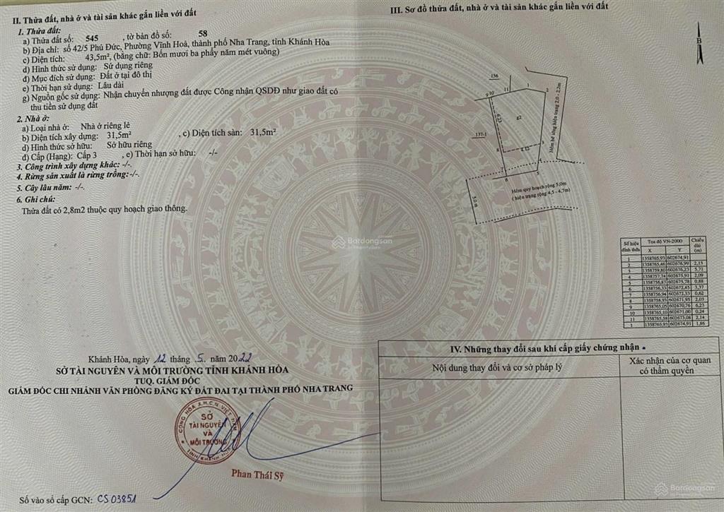 Bán nhà 2 tầng góc 3 mặt thoáng đường ô tô chỉ 500m ra biển nha trang  chỉ 4,18 tỷ