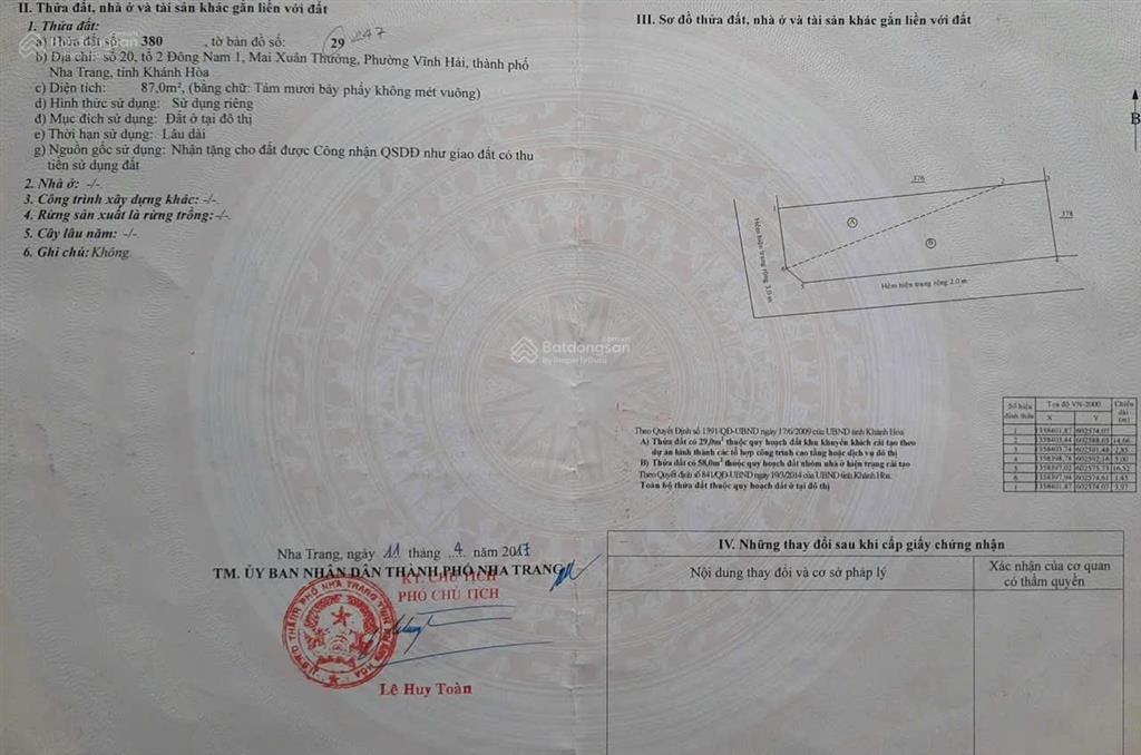 Lô góc 2 mặt tiền hẻm ô tô chỉ 30m ra đường mai xuân thưởng giá tốt