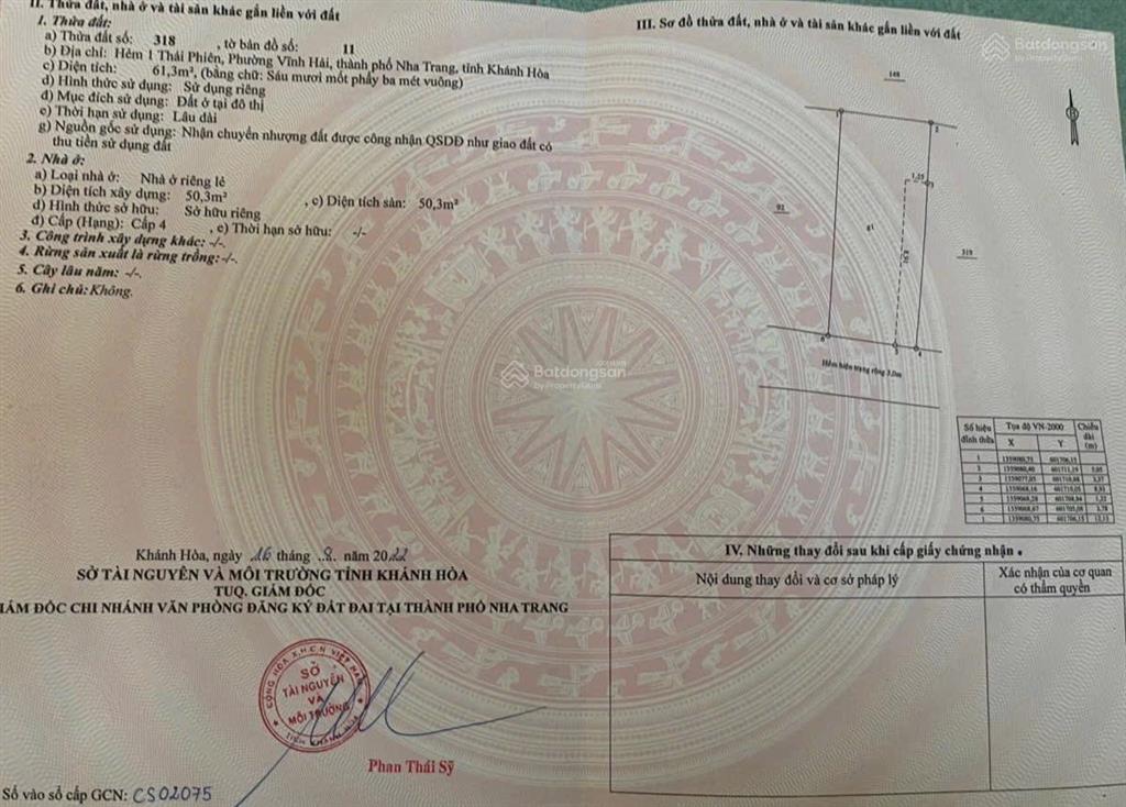 Bán đất hẻm ô tô thái phiên, ngang 5m, chỉ 2,9 tỷ