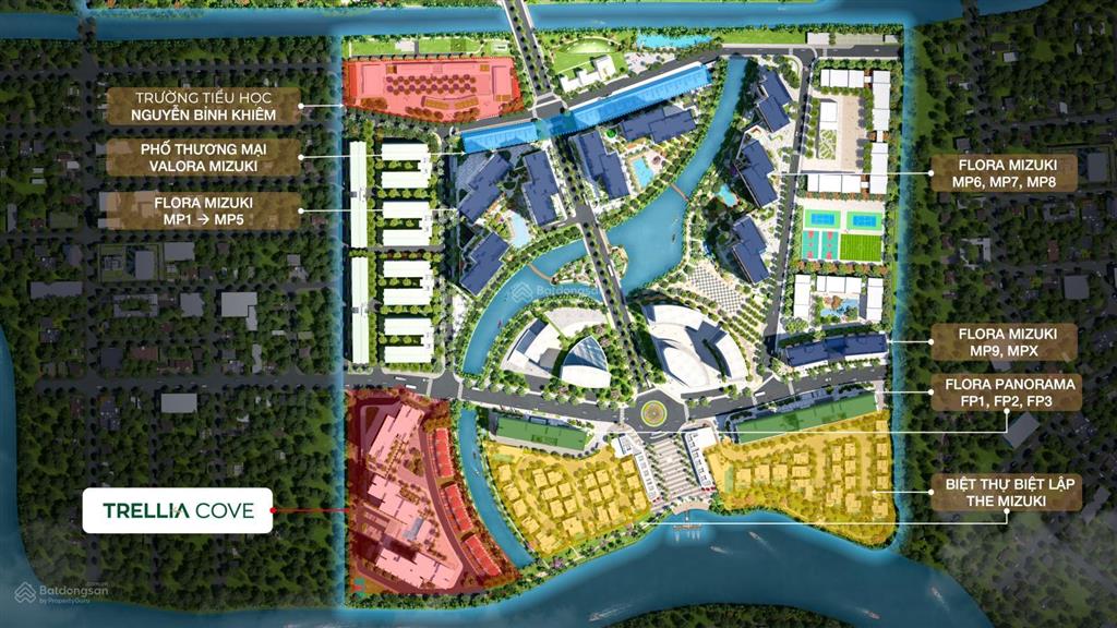 Căn hộ 3pn trellia cove view sông, ưu đãi tháng 7 chỉ 6,77 tỷ