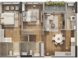 Một trong số ít căn hộ 2pn trellia cove 81m2 view nội khu kênh đào