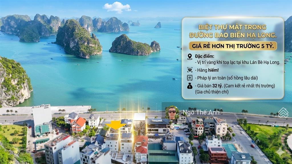 Đất biệt thự mặt trong đường bao biển hạ long, giá tham khảo tốt trong khu vực 5 tỷ ạ