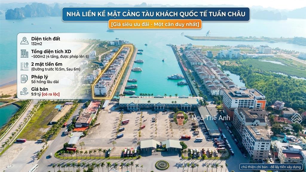 Giảm 2 tỷ so với năm 2022  nhà liền kề mặt cảng tàu khách quốc tế tuần châu