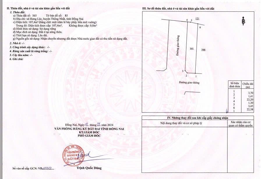 Kẹt tiền cần sang gấp lô góc 2 mặt tiền đường nhựa 8m  giá rẻ ngay kcn dầu giây