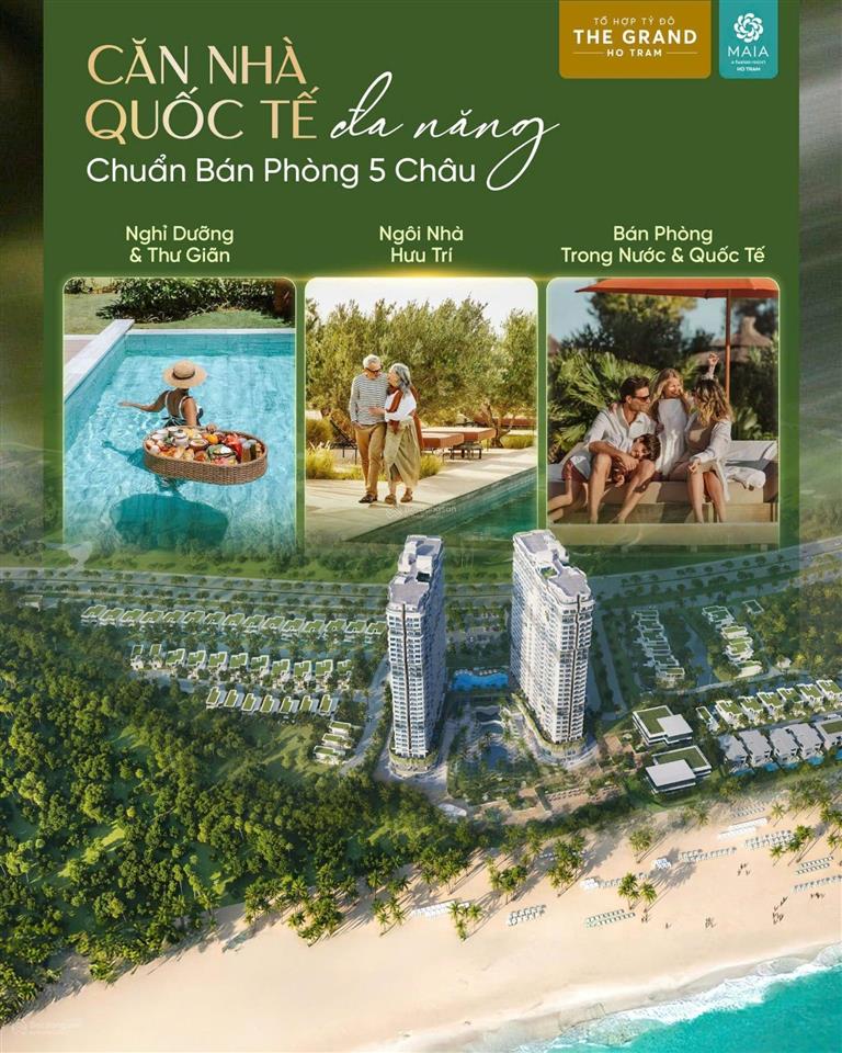 Bán maia hồ tràm căn a.19.20 1pn 48m2, view biển không bị che chắn