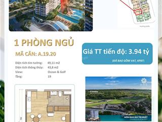Bán maia hồ tràm căn a.19.20 1pn 48m2, view biển không bị che chắn