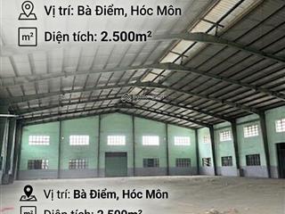 Cho thuê 2500m2 kho xưởng 130 triệu/tháng
