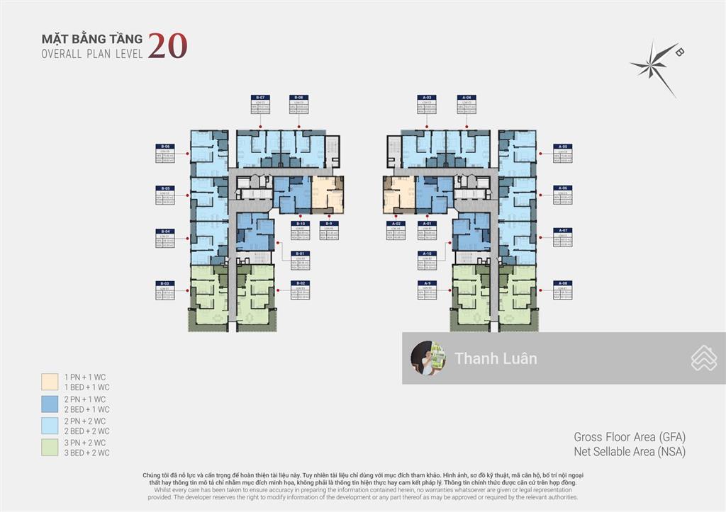 Rổ hàng nội bộ chiết khấu 12,5% căn 2pn 2wc 69m2 giá 3,4 tỷ/căn tại happy one sora