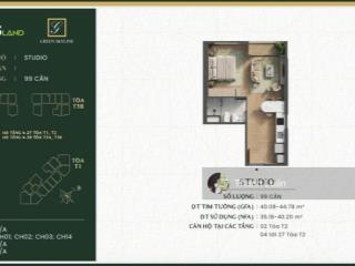 (1pn 44m2 giá tốt) duy nhất 1 căn tầng 15 giá gốc 2,5 tỷ full vat lìxì 2 chỉ vàng sjc  0938 895 ***