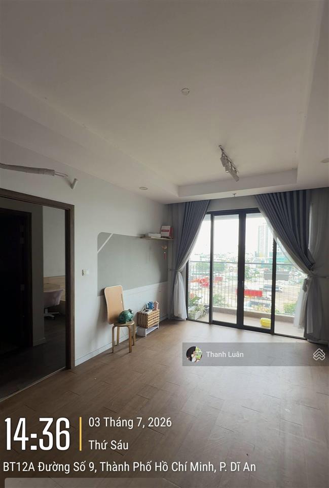 Cho thuê cc 2pn, 2wc, 77,4m² tại opal boulevard, 8 triệu/th