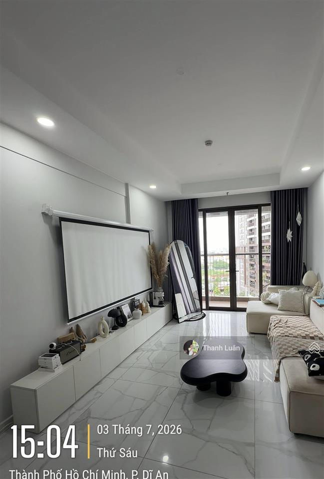 Opal boulevard 2pn 2wc 85,7m2, view đông nam giá 3,75 tỷ tặng nội thất nhà mới
