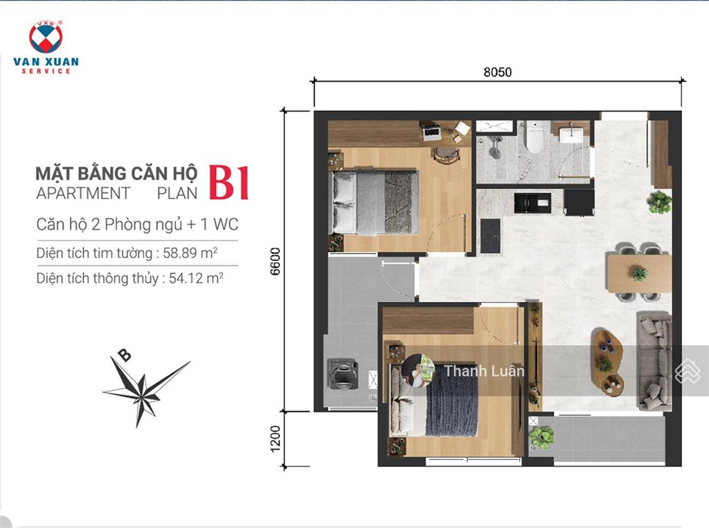 Bán suất nội bộ, trực tiếp từ cđt vạn xuân, quỹ căn 2pn/2wc 70m2 giá 3,48 tỷ/căn chiết khấu cao