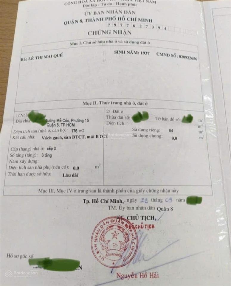 Bán nhà âu dương lân, p. chánh hưng, q8 4,5x12m 3 tấm 4 phòng hẻm to  thương lượng mạnh