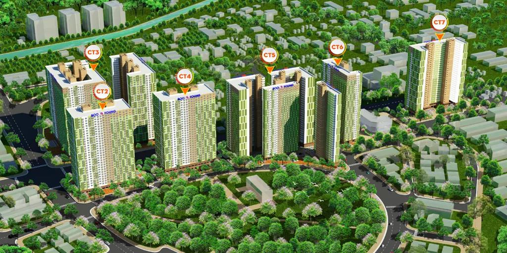 Cho thuê căn 2n tòa ct7 booyoung 12tr/tháng nhà mới sạch sẽ vào ở luôn