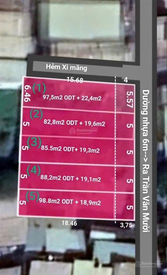 Bán đất shr phan văn hớn vào 100m giá 4ty5