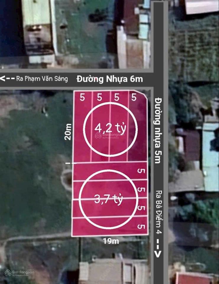 Bán 8 lô f0 bà điểm 4, phạm văn sáng, vào 300m, giá 3tỷ7