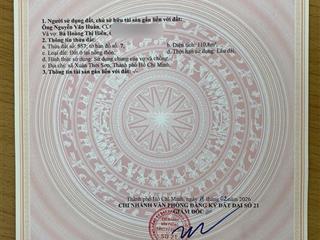 Bán lô đất đường lê thị kim xã xuân thới sơn giá 2tỷ550