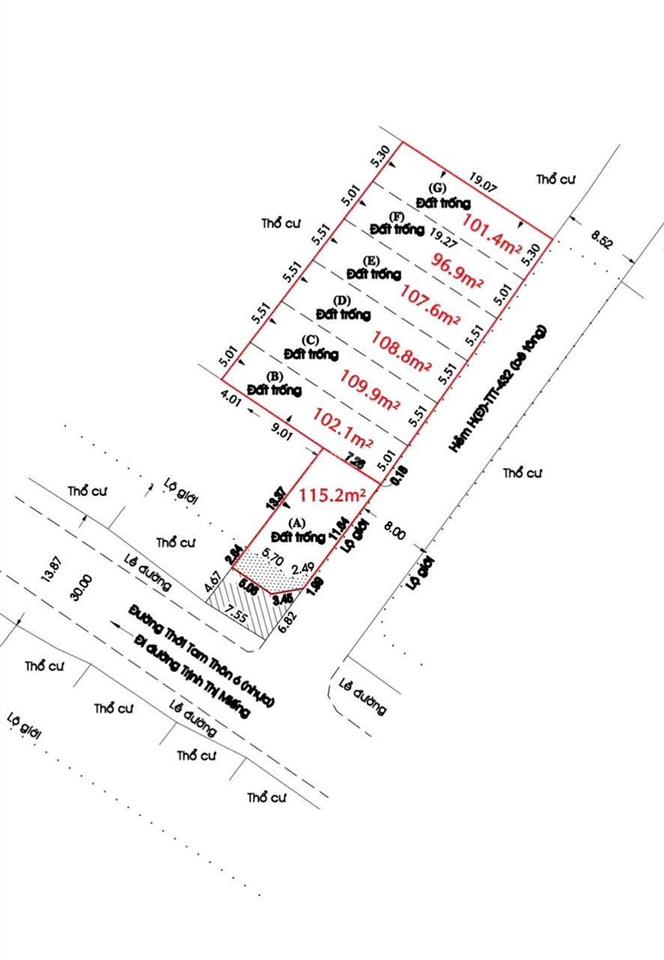 Bán đất shr đường thới tam thôn 6 cách chợ 200m giá 5tỷ6