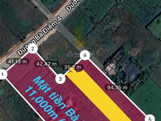 Giảm mạnh giá bán 11000m2 ( 1hecta) giá 7,7tr/m2 mặt tiền bà điểm 4, hóc môn
