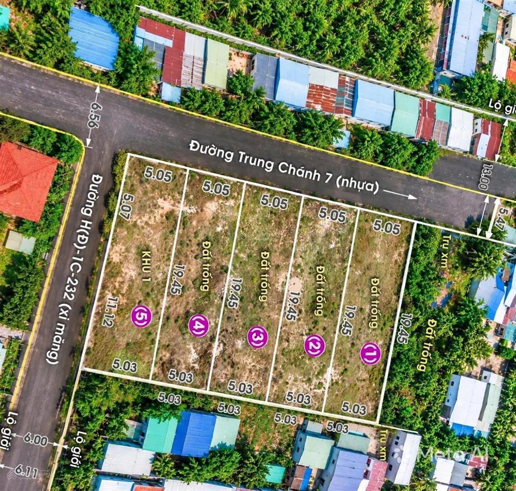 Bán gấp đất 5x20m, kế bên chợ trung chánh, giá 4 tỷ 5