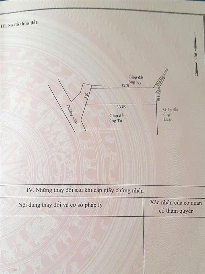 Bán đất tại thôn đô lương, 1 tỷ, 255 m2, pháp lý đầy đủ
