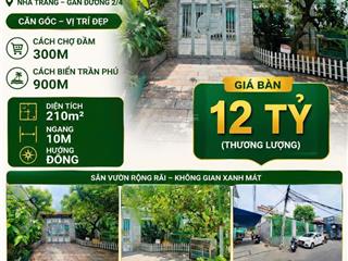 Bán nhà mặt tiền đường hà thanh, nha trang gần đường 2/4, căn góc, cách chợ đầm 300m