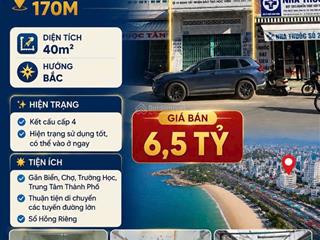 Bán nhà mặt tiền đường đặng tất, nha trang, cách biển hòn chồng chỉ 170m, giá 6,5 tỷ