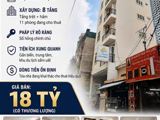 Bán toà nhà 8 tầng hẻm ô tô 6m đường nguyễn thị minh khai, cách biển trần phú 200m