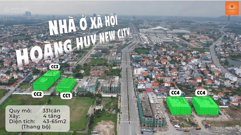 Noxh  hoàng huy new city xây dựng 4 tầng. vị trí trung tâm thành phố mới