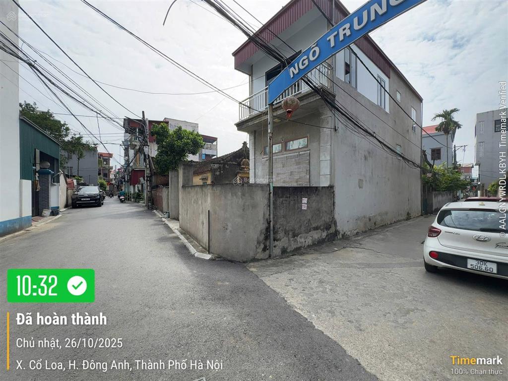 Phải thật nhanh. bán đất tặng nhà vị trí đẹp 2 mặt thoáng đc mạch tràng  cổ loa  đông anh