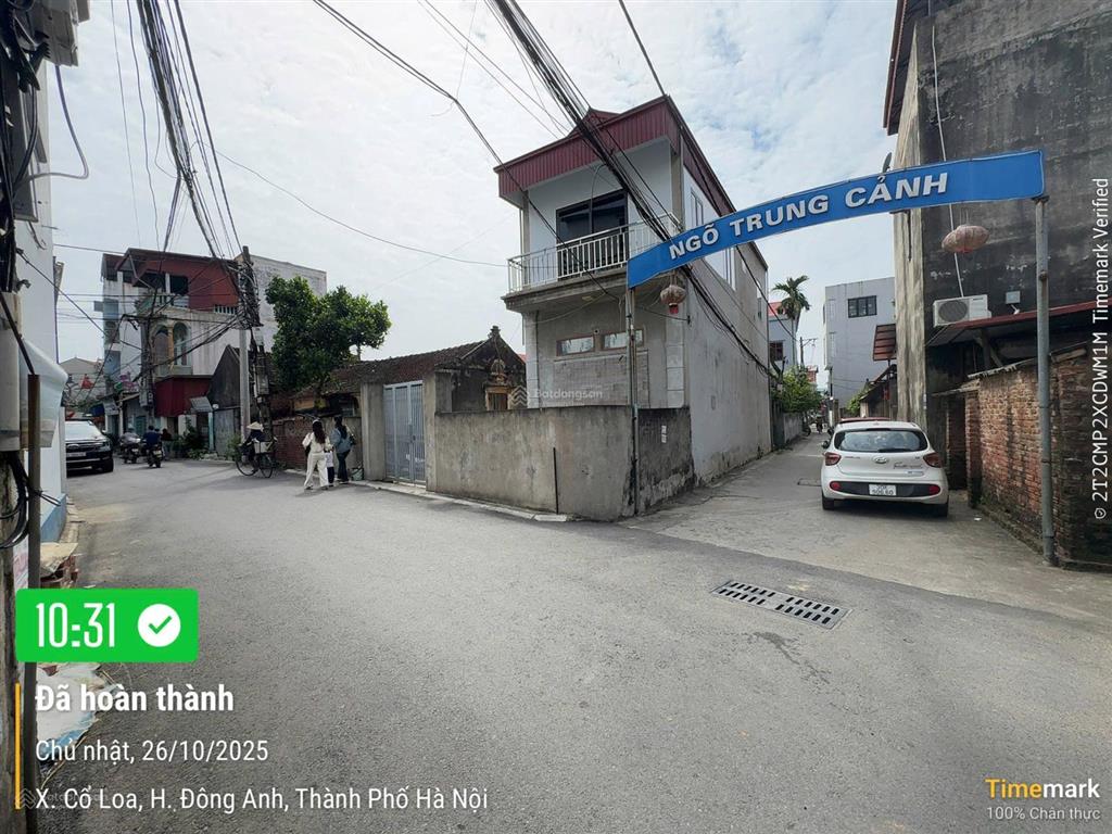 Phải thật nhanh. bán đất tặng nhà vị trí đẹp 2 mặt thoáng đc mạch tràng  cổ loa  đông anh